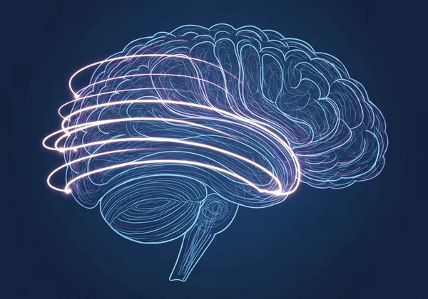 Abstract representation of EMDR brain reprocessing