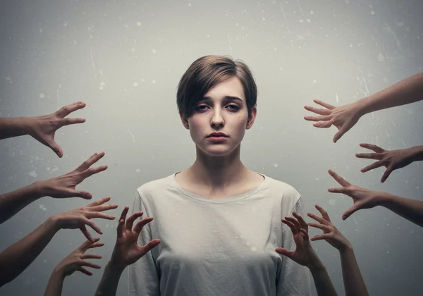 Person feeling exhausted, overwhelmed by others' needs