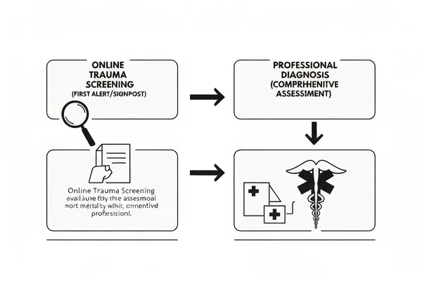 Диаграмма, различающая скрининг и профессиональный диагноз