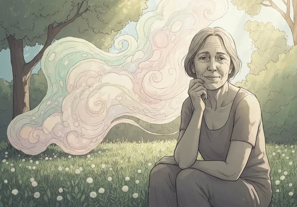 Person reflecting on past trauma, seeking clarity